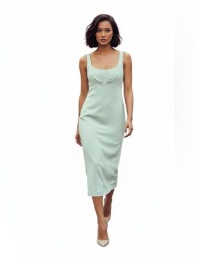Lela Rose Light Green Midi Dress